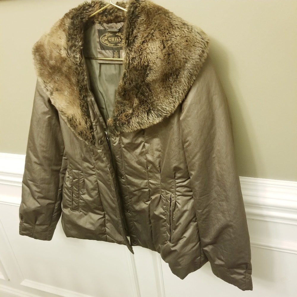 Couture Faux Fur Puffer Jacket